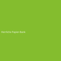 Herrliche Papier-Bank